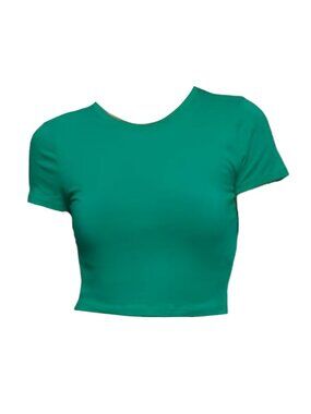 Kelly Green Cropped Baby Tee